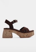 Elvira sandal - Suede Espresso