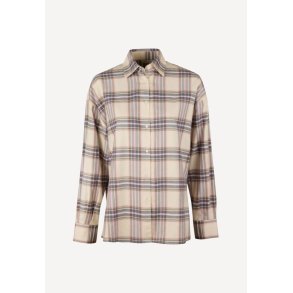 Koda skjorte - Lyserd ternet