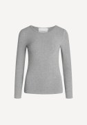 Lisa langrmet bluse - Grey Melange