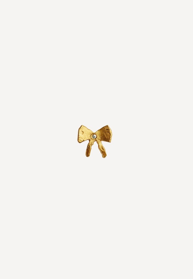 STINE A - Petit Bow ørering - Gold ONE SIZE | Hørlyck