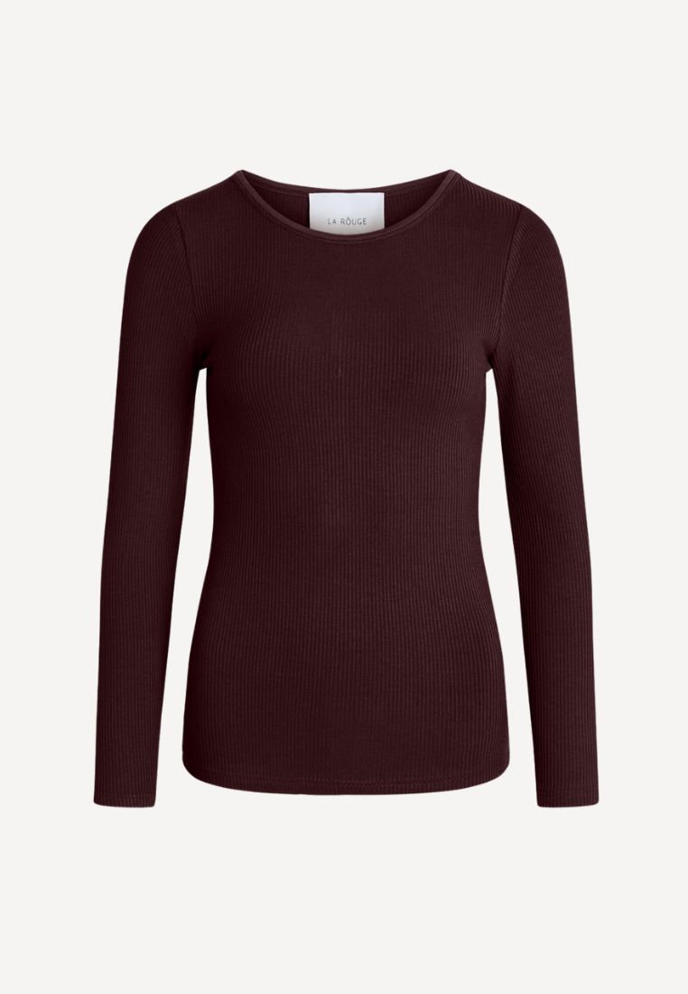 LA ROUGE - Lisa langærmet bluse - Aubergine XS/S | Hørlyck